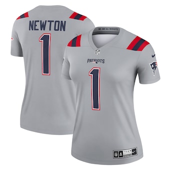 womens nike cam newton gray new england patriots inverted le